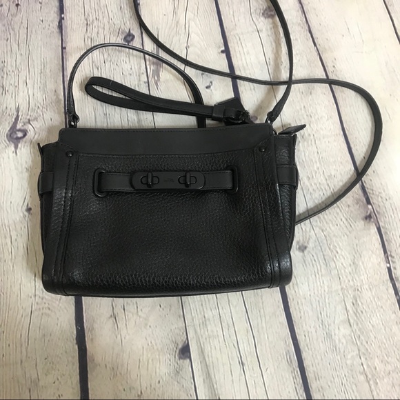 Coach Black Leather Small Crossbody Clutch Purse - Picture 5 of 5